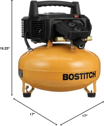 Vista 10 de Bostitch BTFP02012 0.8 HP Compresor de aire tipo panqueque sin aceite de 6 galones