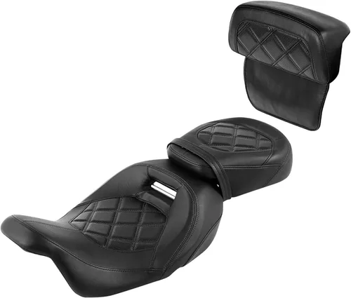 Vista 14 de TCT-MOTORPARTS Driver Rider - Almohadilla de respaldo para Harley Touring 2009-2023 Road King Street Road Electra Glide Ultra Black Stitching