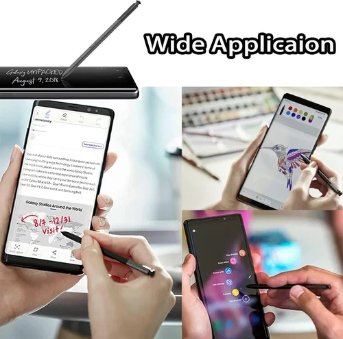 Vista 4 de Paquete de 2 lápices capacitivos Galaxy Note 9 con Bluetooth para Samsung Galaxy Note 9 pantalla táctil S Pen Stylus Touch S Pen para Samsung Galaxy