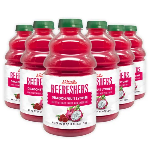 Vista 7 de Dr. Smoothie Refreshers Blood Orange Coconut Ginger – Hecho con jugo de fruta real – Concentrado de bebida, sin colores artificiales, estable