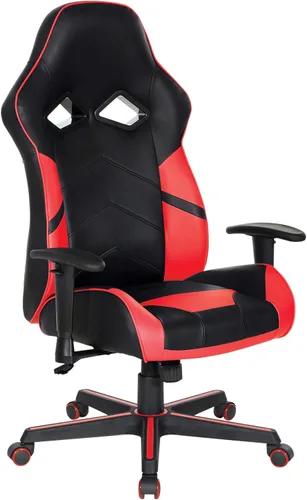Vista 18 de OSP Home Furnishings Vapor - Silla ergonómica ajustable de piel sintética con respaldo alto y asiento de resorte helicoidal y flujo de aire