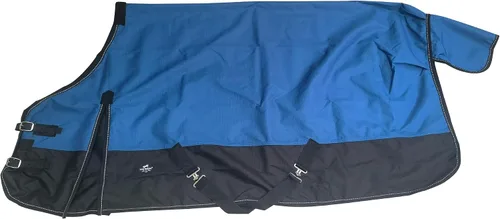 Vista 4 de 1200Denier - Manta impermeable y transpirable para caballo (63.8 in), color azul
