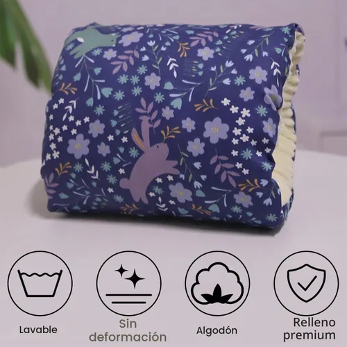 Vista 5 de Almohada de brazo de alimentación para bebé, almohada de algodón suave para recién nacido, almohada de lactancia para bebé, almohada de apoyo