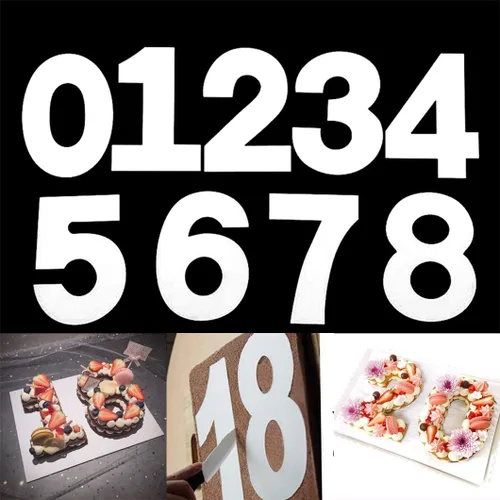 Vista 8 de Rolin Roly 26 plantillas para tartas del alfabeto A-Z de 8 pulgadas, plantillas de letras de plástico plano, moldes alfabéticos para decoración
