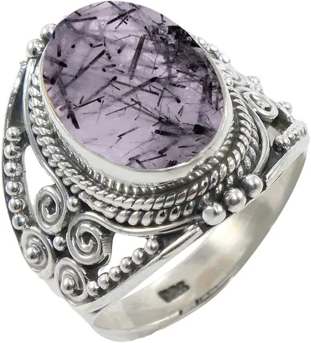 Vista 5 de Anillo de Plata Esterlina 925 para Mujeres con Piedra Preciosa Natural, Anillo de Compromiso de Plata Esterlina, Piedra Natal de Junio con Engaste