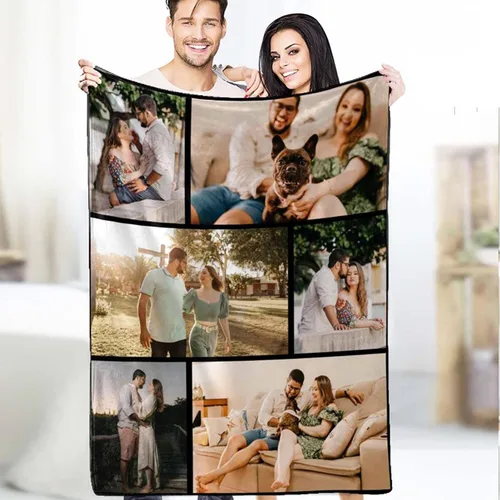 Vista 14 de Mantas personalizadas con fotos, mantas personalizadas con imágenes para mamá, adultos, bebés, padres, amigos, amantes, perros, mascotas