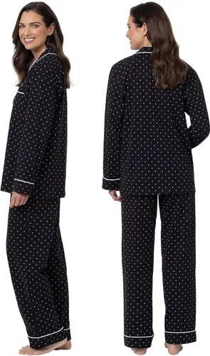 Vista 102 de PajamaGram Conjunto de pijama para mujer – Pijama para mujer, jersey novio, 100% algodón
