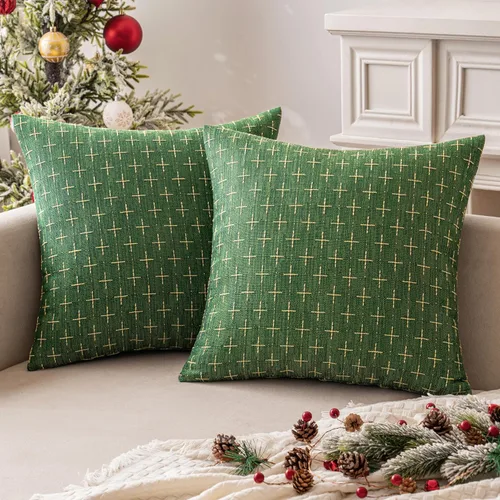 Vista 36 de MIULEE - Juego de 2 fundas de almohada decorativas de lino de arpillera, modernas, estilo campestre, rústicas, tejidas, con textura, para sofá, Gris
