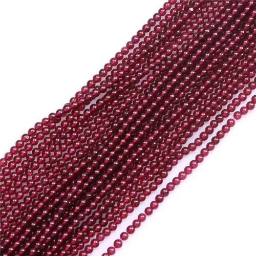 Vista 105 de GEM-Inside - 95 cuentas AA color morado oscuro de amatista de 15 pulgadas por hebra con agujero, piedras preciosas naturales y cuentas de cristal