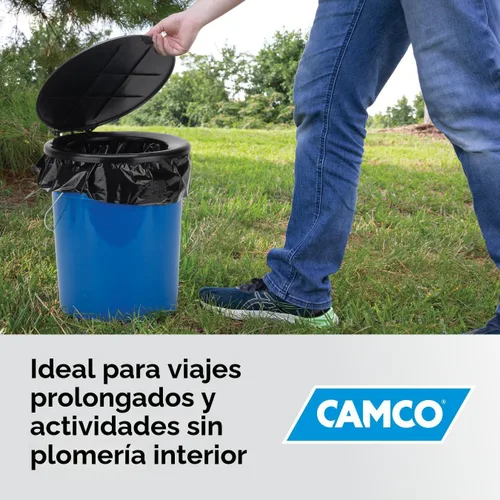 Vista 6 de Camco 41549 - Cubo de inodoro con asiento (1 unidad)