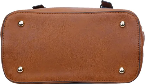 Vista 5 de KKXIU Elegante mochila pequeña para mujer, de piel sintética, mini, con múltiples bolsillos, X-marrón, Viajar