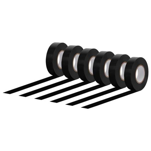 Vista 3 de Amazon Basics Cinta adhesiva eléctrica, para bricolaje en el hogar, reparaciones, electricidad, automoción y equipo, paquete de 6, 3/4 pulgadas por