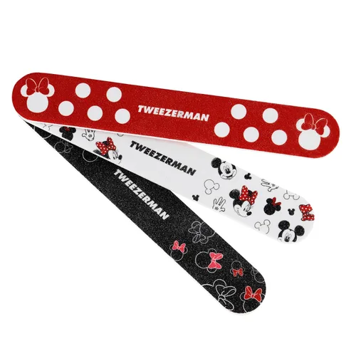 Vista 4 de Tweezerman Disney Mickey Mouse y Minnie Mouse - Limas de uñas esistibles para orejas (paquete de 3)