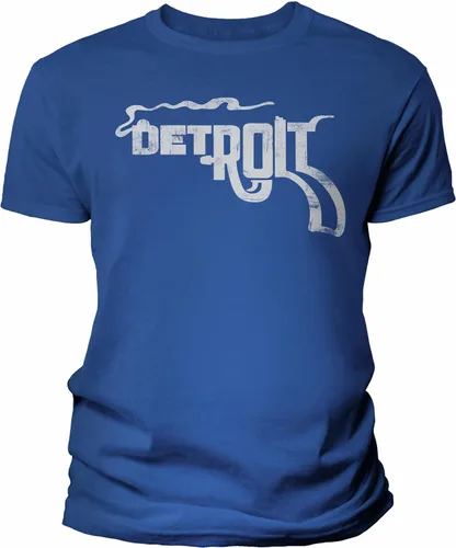 Vista 18 de Detroit Smoking Gun - Camisa para hombre y mujer, estilo vintage, suave Negro