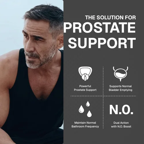 Vista 4 de Weider Prime Salud de la próstata para hombres, Saw Palmetto, acción dual con N.O. Boost, promueve el flujo y la frecuencia normal, 60 cápsulas