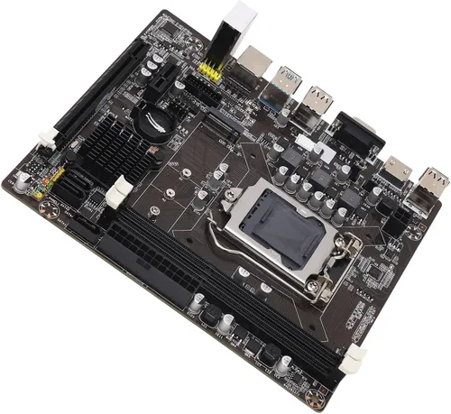 Vista 4 de Placa base compacta B75M M-ATX, soporte para Corei7, i5, i3 (LGA1155), DDR3x2, canal ALC6625.1, VGA, interfaz multimedia HD, PCI E1Xx1, pin COM x1