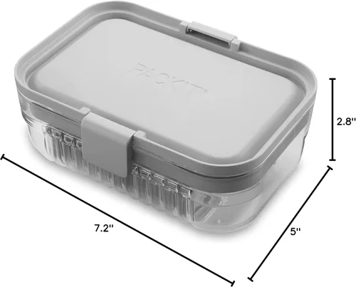 Vista 13 de PackIt Mod Lunch Bento Contenedor de almacenamiento de alimentos, verde menta, base de cristal transparente a prueba de roturas, con divisores