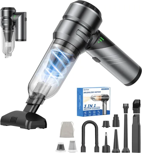 Vista 11 de Aspiradora portátil inalámbrica para automóvil, 18000PA, aspiradora portátil inalámbrica, soplador de aire de alta potencia con motor sin