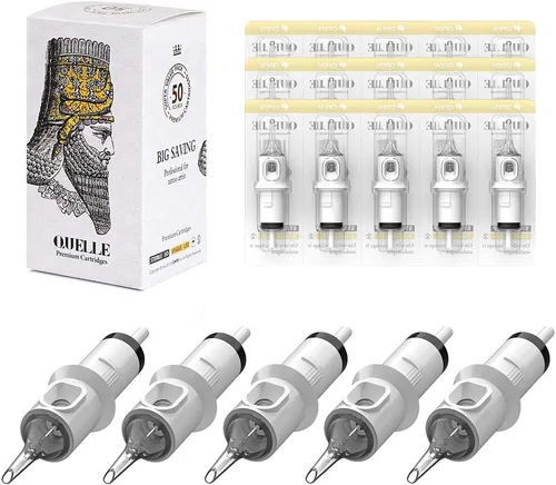 Vista 7 de Cartucho de agujas de tatuaje 50 piezas tamaños surtidos 0.35mm RL+RM (1203RL 1205RL 1207RL 1209RM 1215RM) Round Liner/Round Magnum EN5S-50KIT-X
