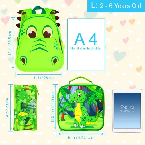 Vista 4 de Mochila infantil para niños y niñas, mochila para preescolar, jardín de infantes