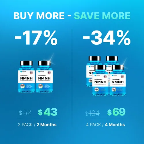 Vista 6 de Liposomal NMNH 500 mg - Alternativa de suplemento NMN - Suplementos NAD para mujeres y hombres Antienvejecimiento saludable - Apoyo celular