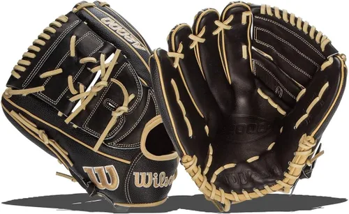 Vista 13 de Wilson A2000 Guantes de béisbol para lanzador - 11.75" y 12" Negro/Bronceado Saddle