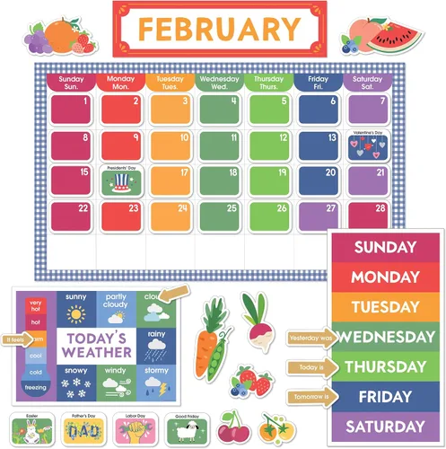 Vista 10 de Carson Dellosa Creatively Inspired - Juego de 118 piezas para calendario de aula, cabeceras mensuales, cumpleaños, cubiertas de números, estaciones