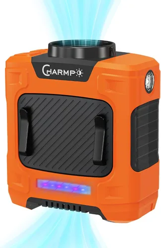 Vista 12 de Ventilador de cintura portátil – Batería de 6000 mAh, 3 velocidades, flujo de aire fuerte, hasta 16 horas de tiempo de trabajo, ventilador portátil