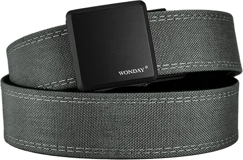 Vista 7 de WONDAY Men Gun Belt Concealed Carry 1.5" Rigid Stiff Work CCW EDC Tactical Ratchet Nylon Heavy Duty Belt Holster Tool Battle