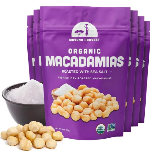 Vista 13 de Mavuno Harvest Anacardos tostados orgánicos con sal marina Anacardos enteros tostados secos Snacks saludables veganos sin OMG para niños