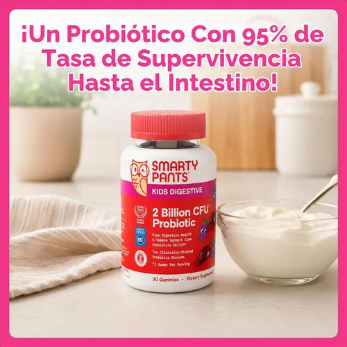 Vista 7 de Gomas probióticas SmartyPants para niños para la salud digestiva: suplemento de apoyo a la salud intestinal e inmunidad con 2 mil millones de CFU