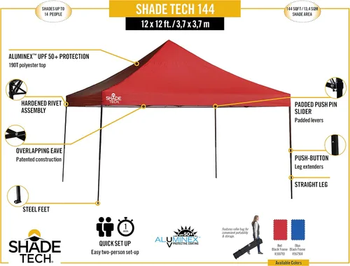 Vista 3 de Quik Shade Toldo de pierna recta de 12 x 12 pies