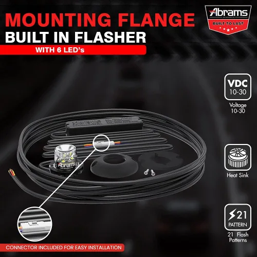 Vista 5 de Abrams. Faros escamoteables LED, Blanco/Blanco