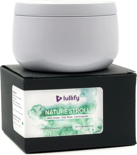 Vista 11 de Lullify Vela natural de soja y cera de abejas en las nubes perfumada para la curación y el bienestar