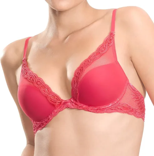 Vista 32 de Natori - Sujetador de encaje para mujer con inmersión, diseño de plumas Cafe