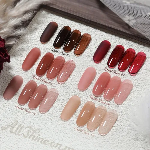 Vista 28 de Born Pretty Esmalte de uñas de gel de color ámbar cristal marrón naranja burdeos rojo negro para otoño e invierno, esmalte de uñas transparente
