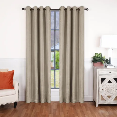 Vista 14 de BNM - Paneles de cortinas opacas para oscurecer la habitación, cortinas para cocina, dormitorio, oficina, ventanas de sala de estar, detalles