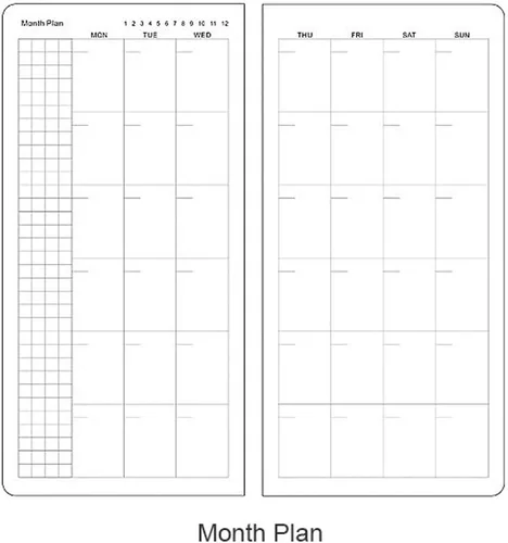 Vista 5 de Agenda semanal de bolsillo sin fecha, organizador de horarios, agenda anual, mes, semana, planificador, A6, cuadernos