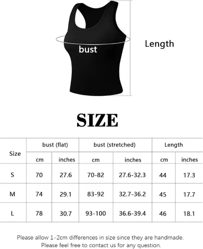 Vista 6 de Molasus Camiseta corta básica de algodón para mujer 4 piezas sin mangas espalda cruzada para deportes