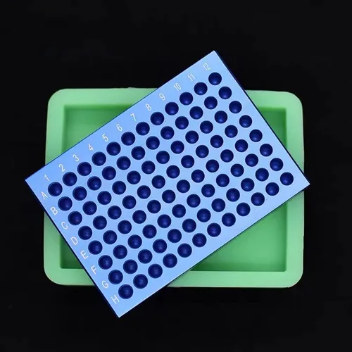 Vista 4 de Bloque de enfriamiento de aluminio - Enfriador de placas PCR, 96 pozos para tubos de 0.2 mL, tiras o placas de 96 pocillos (96 pozos)