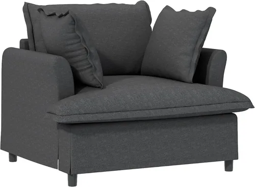 Vista 2 de Sofá deshuesado con borde con falda, sofá de burbujas de gran tamaño con reposabrazos de pétalos, sofá cama de chenilla para la sala, espuma de alta