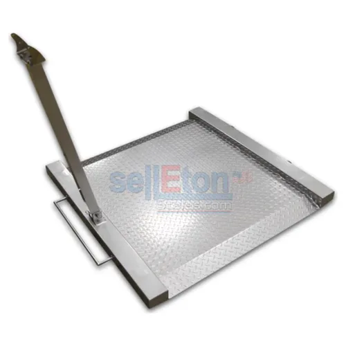 Vista 2 de SellEton SL-Silla de ruedas-1k Plataforma de báscula de aluminio resistente para silla de ruedas, 1000 libras x 0.2 libras, báscula de silla