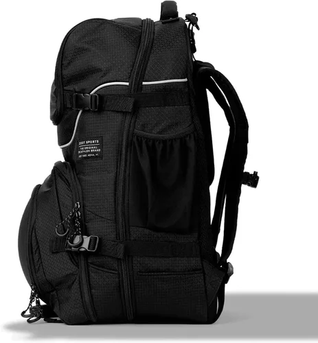 Vista 6 de Zoot Ultra Tri Bag, mochila de transición de triatlón con almacenamiento húmedo para hombres y mujeres atletas, día de carrera, viajes y tren, negro