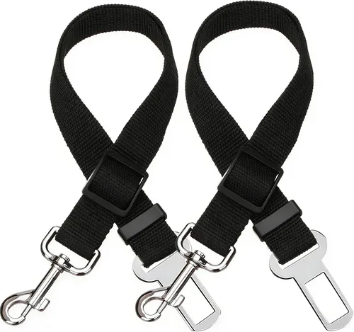 Vista 9 de Elisel Elisel - Paquete de 2 cinturones de seguridad de automóvil para mascotas, perros y gatos, longitud ajustable, accesorios para mascotas