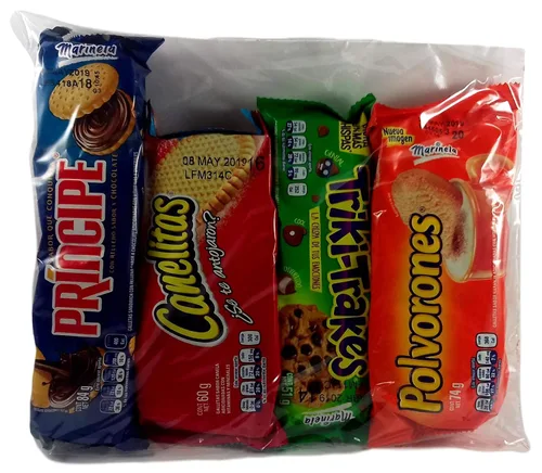 Vista 2 de Marinela Paquete de galletas Principe Chocolate, Triki-Trakes, Polvorones y Canelitas