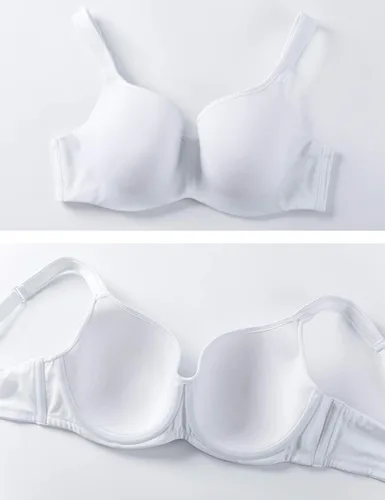 Vista 3 de DELIMIRA Brasier tipo balconette para mujer, cobertura completa, talla grande, con varillas, espalda suave, sin costuras