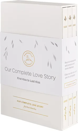 Vista 10 de Promptly Journals, Nuestra historia de amor Volumen 2: 21 a 40 aniversario (Gris, Lino) Diario de recuerdos de pareja