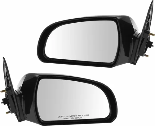 Vista 29 de TRQ Conjunto de 2 piezas de espejo lateral para conductor y pasajero, ajuste eléctrico, sin calefacción, sin memoria, color negro, compatible