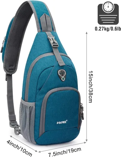 Vista 4 de G4Free Mochila con bloqueo RFID y mochila de hombro de pecho pequeño