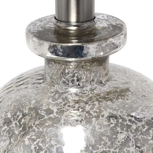 Vista 6 de Elegant Designs LT3335-MUR Lámpara de mesa de cristal texturizado, mercurio (paquete de 4)